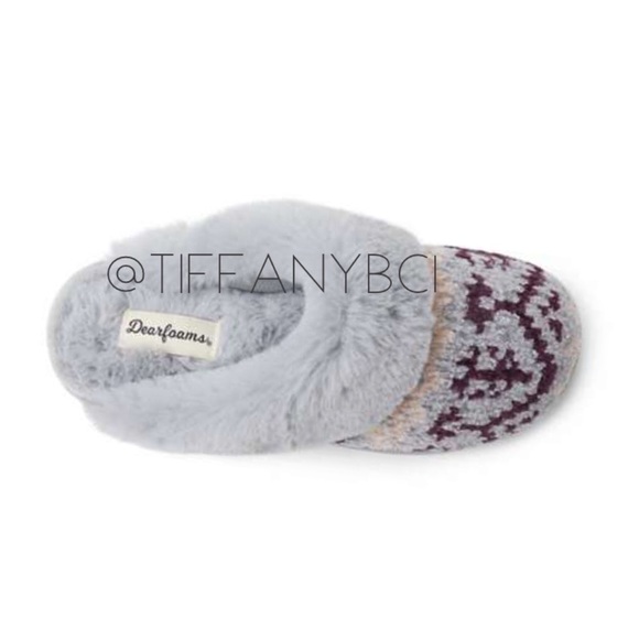 Dearfoams Allison Chenille Fairisle Slippers - Picture 5 of 10